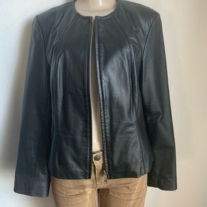 Black Faux Leather Jacket